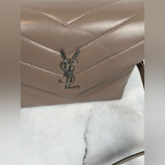 Saint Laurent YSL  Pouch Monogram Piumotto  Mink - Picture 6 of 14